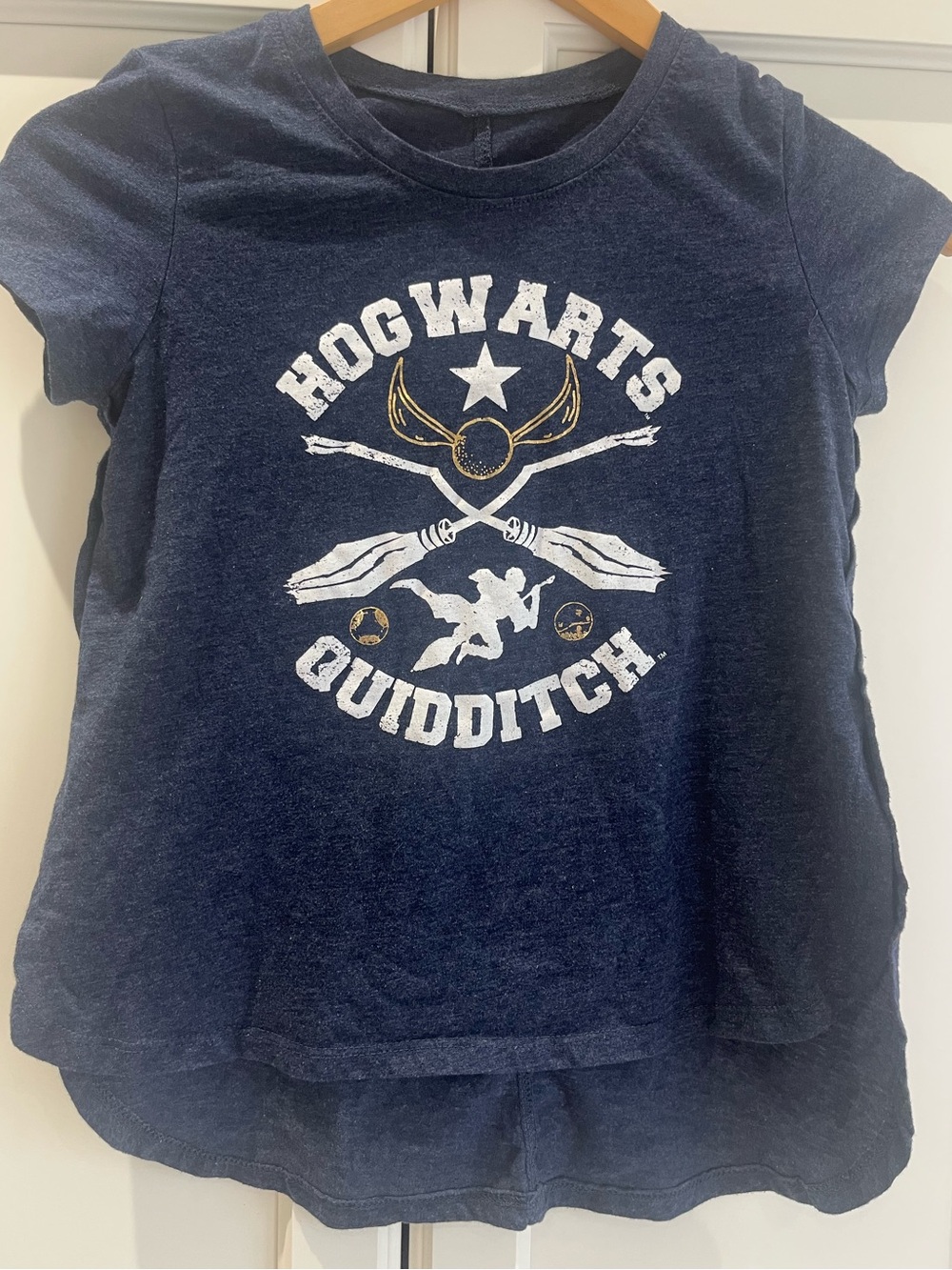 Harry Potter Universal Hogwarts Quidditch Short Sleeve Tee, size 12-14